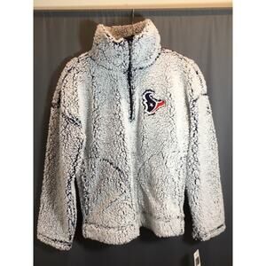 Houston Texans NFL G-III Team Apparel L Women's Quarter-Zip Sherpa Jacket